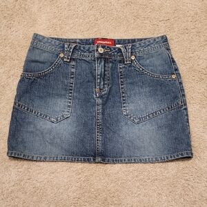 UNIONBAY Blue Denim Mini Skirt Casual
